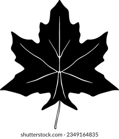 Mapple Leaf Icon, True Black Icon