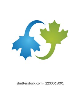 mapple leaf logo icon template