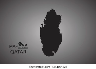 map-qatar. Vector illustration eps 10.