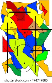 maps - An abstract illustration of borders within countries