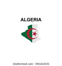 símbolo de símbolo del vector del icono de los mapas de Argelia