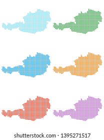 Maps of Austria with small rhombs