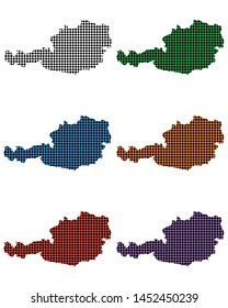 Maps of Austria with small rhombs