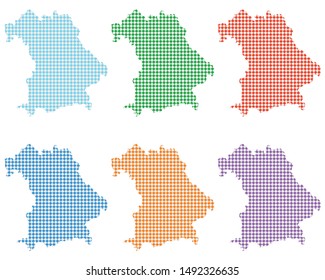 Maps of Bavaria with small rhombs