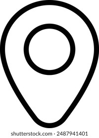 Maps black outline icon vector
