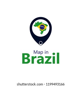 Maps in Brazil logo Inspiration