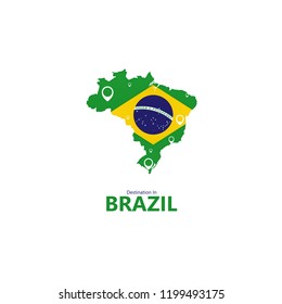 Maps in Brazil logo Inspiration