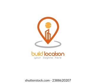 maps building location hotel navigation logo icon symbol design template illustration inspiration