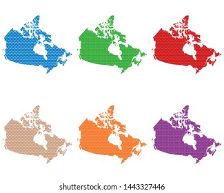 Maps of Canada coarse meshed