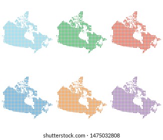 Maps of Canada with small rhombs