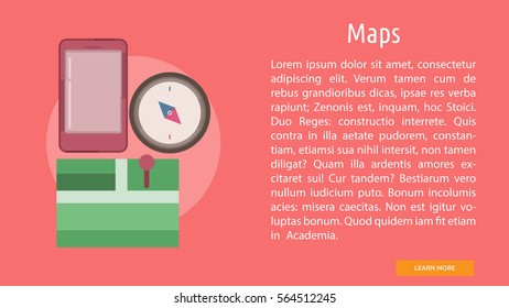 Maps Conceptual Banner