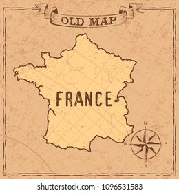 Maps of countries in vintage design