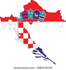 Maps of Croatia Logo Vectot