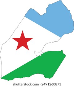 Maps of Djibouti logo vector