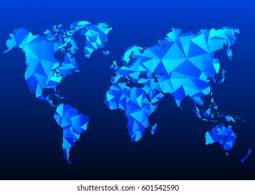 Maps Earths World Map Low Poly Stock Vector (Royalty Free) 601542590 ...