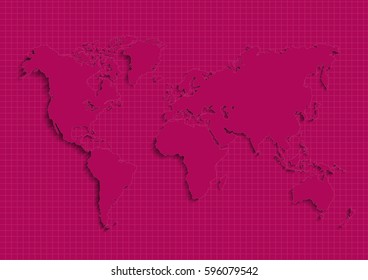 maps of the Earth's. world map. Vector illustration