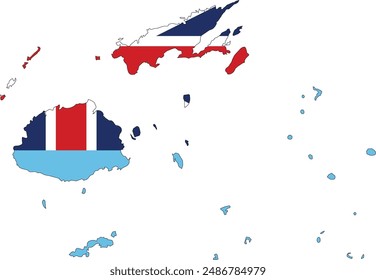 Mapas de Fiji logo Vector