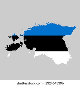 maps Flag of Estonia vector illustration