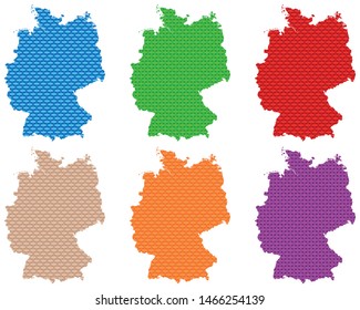 Maps of Germany coarse meshed