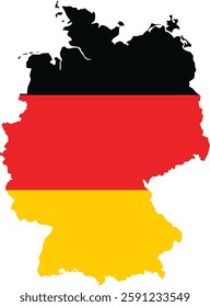 Maps of Germany with Germany Flag Europe Country