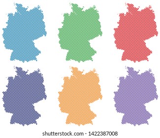 Maps of Germany on simple cross stitch