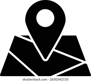 Maps Glyph Vector Icon Desing