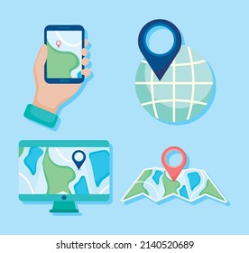 Design der Karten und GPS-Symbole