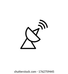 Maps GPS Searching vector icon in black line style icon, style isolated on white background