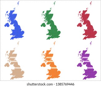 Maps of Great Britain in circles