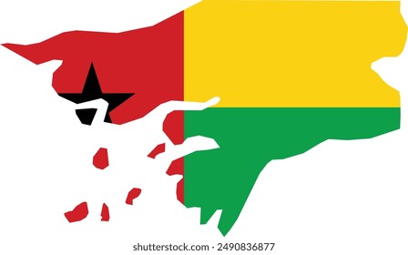 Maps of Guinea-Bissau logo vector