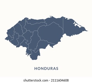 mapas de Honduras, estilo acuarela vectorial Ilustración.