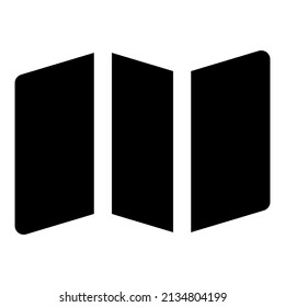 maps icon with black color