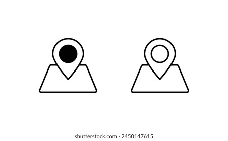 Diseño de iconos de mapas con fondo blanco ilustración de stock