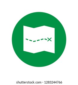 Maps Icon. Destination, Route. Journey, Trace Illustration. Applied as Trendy Symbol for Design Elements, Websites, Presentation and Application - Vector. 