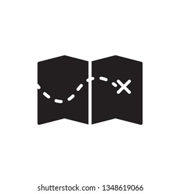 maps icon filled outline flat