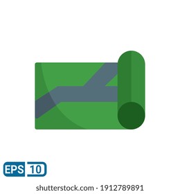 Kartensymbol im flachen Stil einzeln auf weißem Hintergrund. Vektorgrafik für Website und Benutzeroberfläche. EPS10