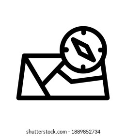 icono de mapas o logotipo símbolo de signo aislado ilustración vectorial - iconos vectoriales de estilo negro de alta calidad

