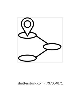 Maps icon logo vector design illustration
