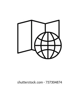 Maps icon logo vector design illustration