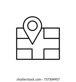 Maps icon logo vector design illustration