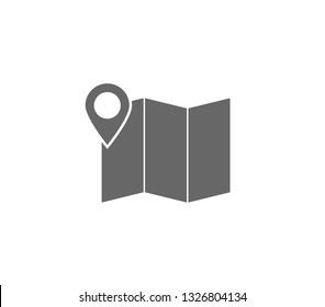 Maps icon.  Map location sign icon.  Travel icon. 