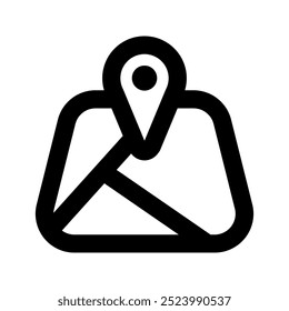 Maps icon. map, locations, travel, placeholder, pin, gps. Vector icon illustration