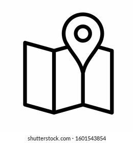 Maps icon on eps 10 with a white background