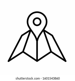 Maps icon on eps 10 with a white background