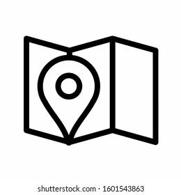 Maps icon on eps 10 with a white background