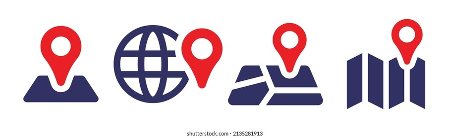 Maps icon set. GPS symbol vector illustration.