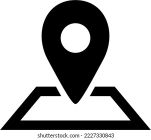 Maps icon silhoutte. Navigation, location icon too
