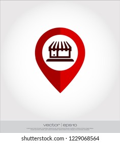 maps icon stores, outlets, markets