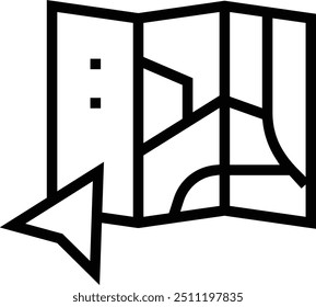 maps icon. Thin linear style design isolated on white background