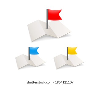 Asigna iconos con marcas de color aisladas en blanco